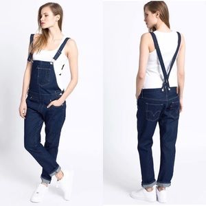Levis Heritage Overalls Dark Wash Denim Blue Jean Cotton Relaxed